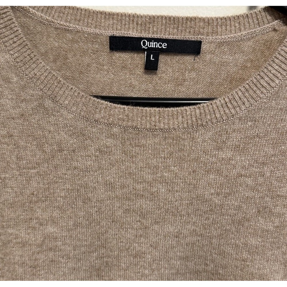 Quince Women's Brown 100% Cashmere Long Sleeve Sweater Size Large - Picture 2 of 4